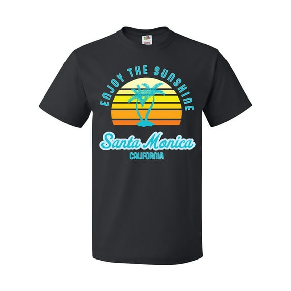 Inktastic Summer Enjoy the Sunshine Santa Monica California in Blue T-Shirt