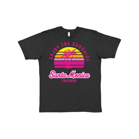 Inktastic Summer Enjoy the Sunshine Santa Monica California in Pink T-Shirt