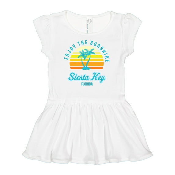 Inktastic Summer Enjoy the Sunshine Siesta Key Florida in Blue Girls Baby Dress