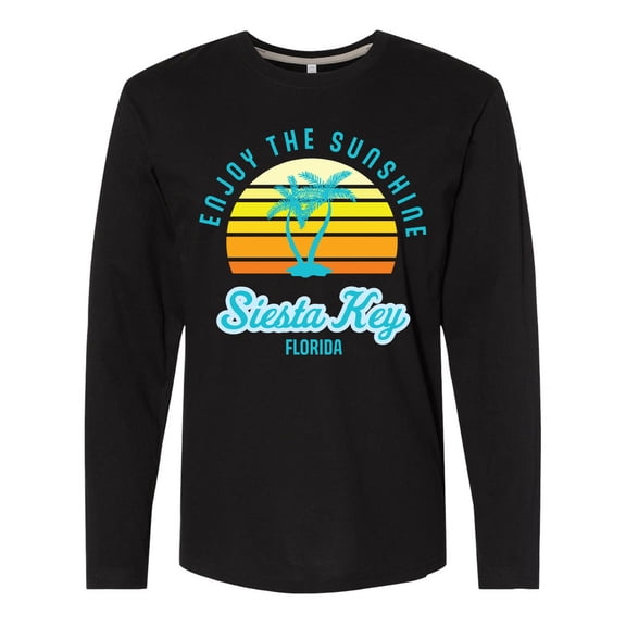 Inktastic Summer Enjoy the Sunshine Siesta Key Florida in Blue Long Sleeve T-Shirt