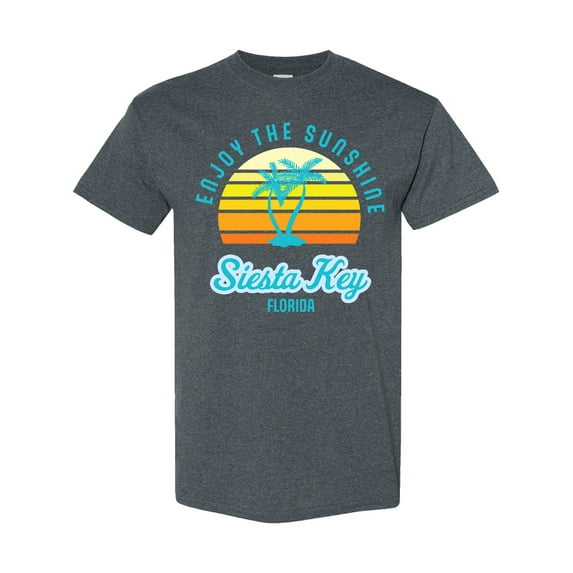Inktastic Summer Enjoy the Sunshine Siesta Key Florida in Blue T-Shirt