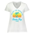 thumbnail image 1 of Inktastic Summer Enjoy the Sunshine Siesta Key Florida in Blue Women's Plus Size V-Neck T-Shirt, 1 of 5