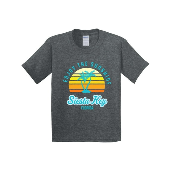 Inktastic Summer Enjoy the Sunshine Siesta Key Florida in Blue Youth T-Shirt