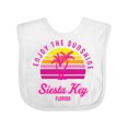 thumbnail image 1 of Inktastic Summer Enjoy the Sunshine Siesta Key Florida in Pink Boys or Girls Baby Bib, 1 of 4