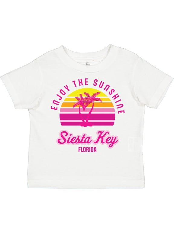 Summer Enjoy the Sunshine Siesta Key Florida in Pink Boys or Girls Toddler T-Shirt