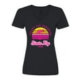 thumbnail image 1 of Inktastic Summer Enjoy the Sunshine Siesta Key Florida in Pink Women's V-Neck T-Shirt, 1 of 5