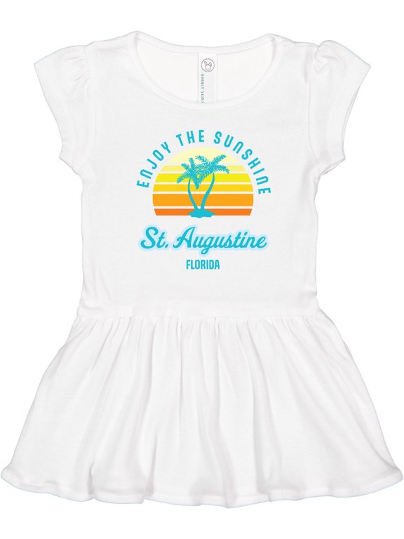 Summer Enjoy the Sunshine St. Augustine Florida in Blue Girls Toddler Dress