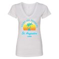 thumbnail image 1 of Inktastic Summer Enjoy the Sunshine St. Augustine Florida in Blue Women's V-Neck T-Shirt, 1 of 5