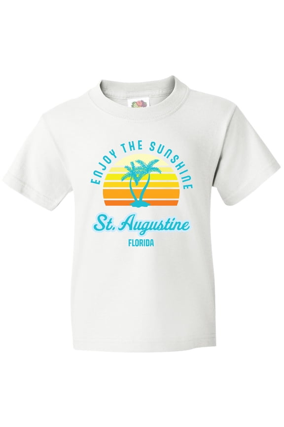 Summer Enjoy the Sunshine St. Augustine Florida in Blue Youth T-Shirt