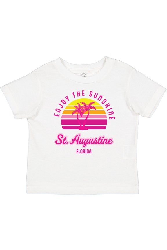 Summer Enjoy the Sunshine St. Augustine Florida in Pink Boys or Girls Baby T-Shirt