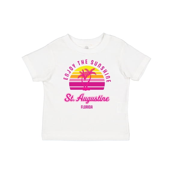 Inktastic Summer Enjoy the Sunshine St. Augustine Florida in Pink Boys or Girls Baby T-Shirt
