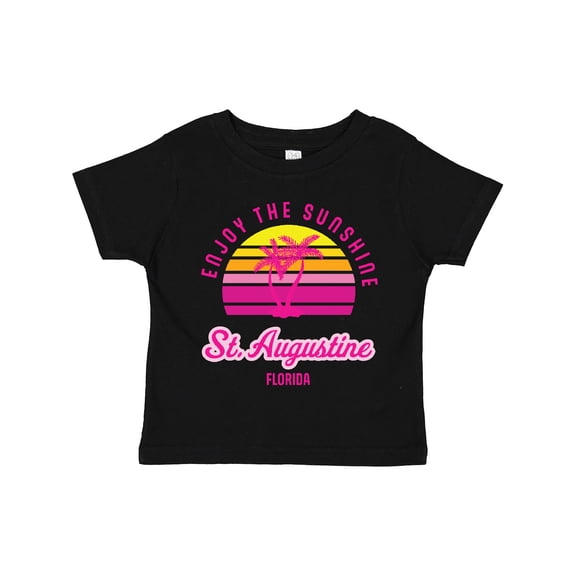 Inktastic Summer Enjoy the Sunshine St. Augustine Florida in Pink Boys or Girls Toddler T-Shirt