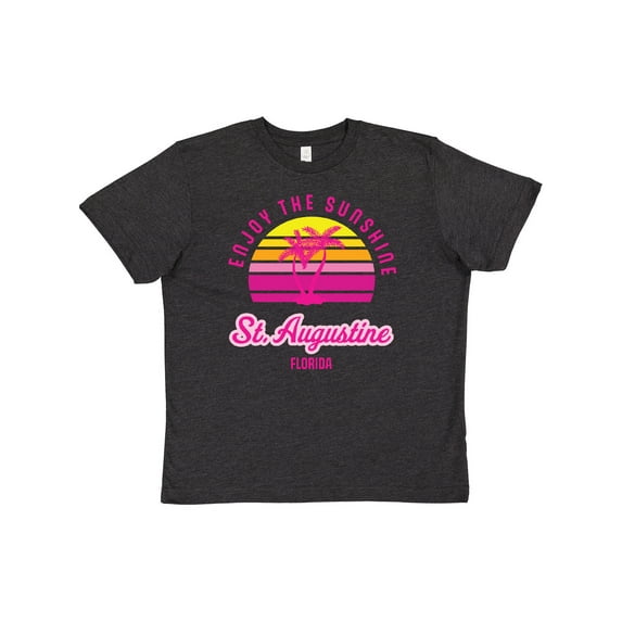 Inktastic Summer Enjoy the Sunshine St. Augustine Florida in Pink Youth T-Shirt