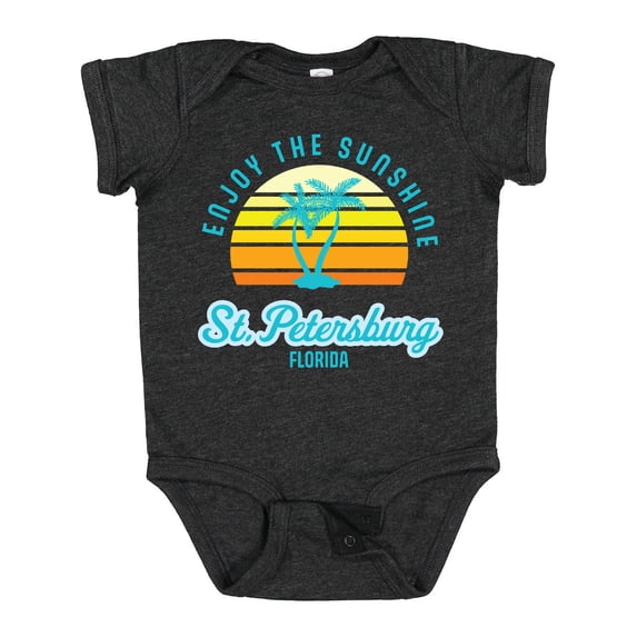 Inktastic Summer Enjoy the Sunshine St. Petersburg Florida in Blue Boys or Girls Baby Bodysuit