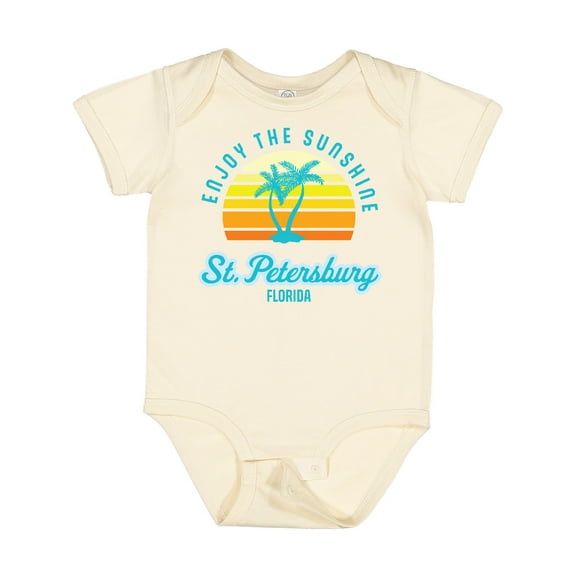 Inktastic Summer Enjoy the Sunshine St. Petersburg Florida in Blue Boys or Girls Baby Bodysuit
