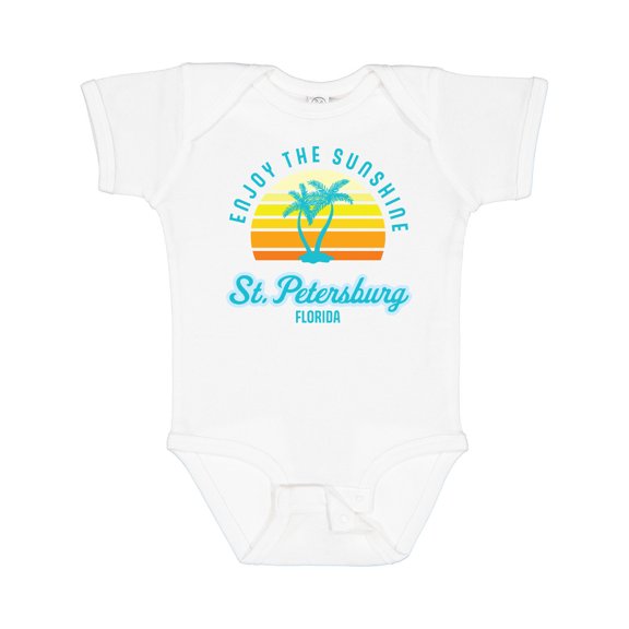 Inktastic Summer Enjoy the Sunshine St. Petersburg Florida in Blue Boys or Girls Baby Bodysuit