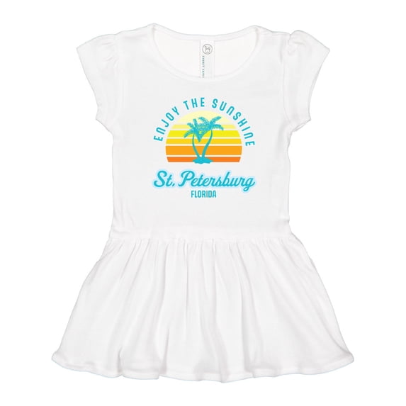 Inktastic Summer Enjoy the Sunshine St. Petersburg Florida in Blue Girls Toddler Dress