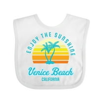 Inktastic Summer Enjoy the Sunshine Venice Beach California in Blue Boys or Girls Baby Bib