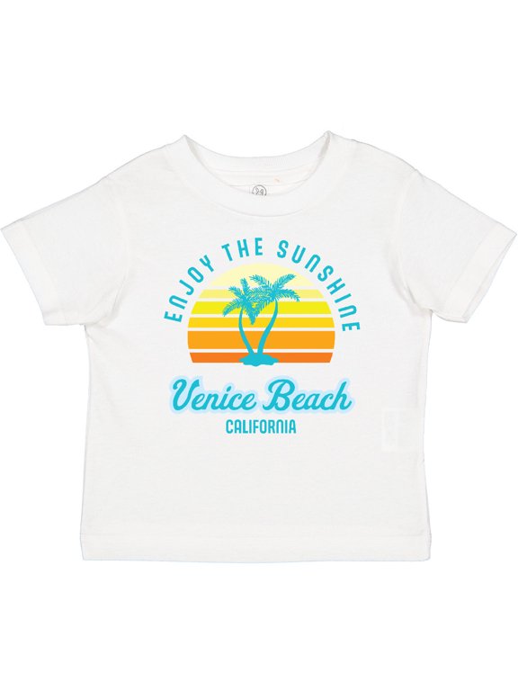 Summer Enjoy the Sunshine Venice Beach California in Blue Boys or Girls Baby T-Shirt