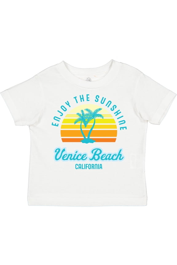 Summer Enjoy the Sunshine Venice Beach California in Blue Boys or Girls Toddler T-Shirt