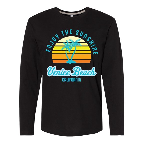 Inktastic Summer Enjoy the Sunshine Venice Beach California in Blue Long Sleeve T-Shirt
