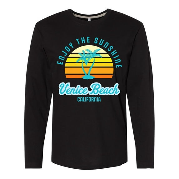 Inktastic Summer Enjoy the Sunshine Venice Beach California in Blue Long Sleeve T-Shirt