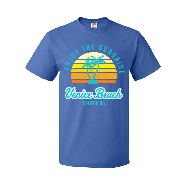 Inktastic Summer Enjoy the Sunshine California Venice Blue T-Shirt in Beach
