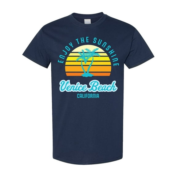 Inktastic Summer Enjoy the Sunshine Venice Beach California in Blue T-Shirt