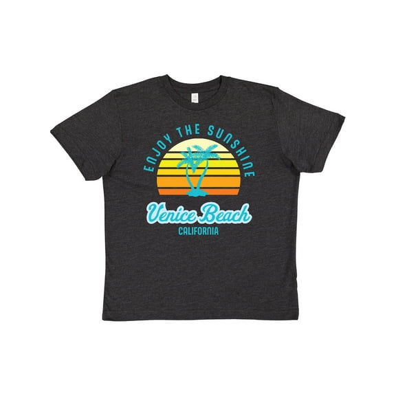 Inktastic Summer Enjoy the Sunshine Venice Beach California in Blue Youth T-Shirt