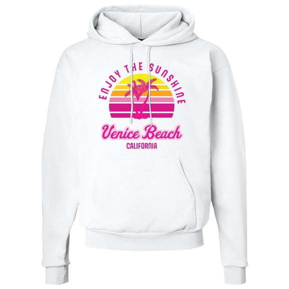 Inktastic Summer Enjoy the Sunshine Venice Beach California in Pink Adult Hoodie Sweatshirt