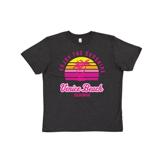 Inktastic Summer Enjoy the Sunshine Venice Beach California in Pink Youth T-Shirt
