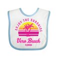 thumbnail image 1 of Inktastic Summer Enjoy the Sunshine Vero Beach Florida in Pink Boys or Girls Baby Bib, 1 of 4