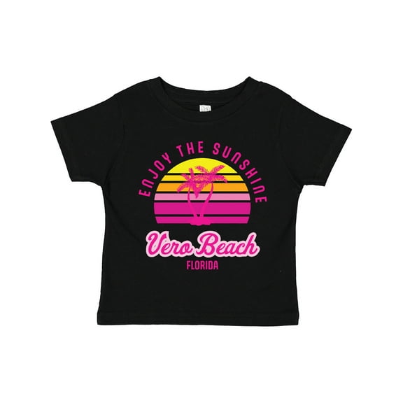 Inktastic Summer Enjoy the Sunshine Vero Beach Florida in Pink Boys or Girls Toddler T-Shirt