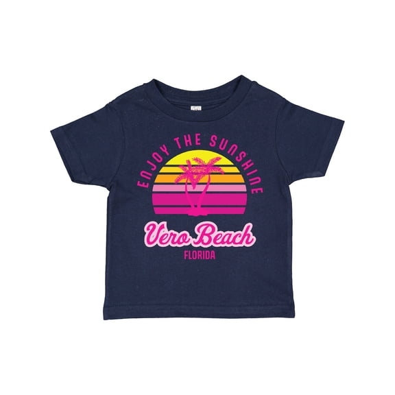 Inktastic Summer Enjoy the Sunshine Vero Beach Florida in Pink Boys or Girls Toddler T-Shirt