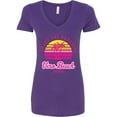 thumbnail image 1 of Inktastic Summer Enjoy the Sunshine Vero Beach Florida in Pink Women's V-Neck T-Shirt, 1 of 5