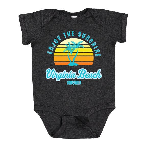 Inktastic Summer Enjoy the Sunshine Virginia Beach Virginia in Blue Boys or Girls Baby Bodysuit