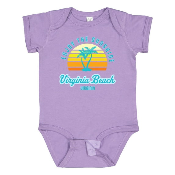 Inktastic Summer Enjoy the Sunshine Virginia Beach Virginia in Blue Boys or Girls Baby Bodysuit
