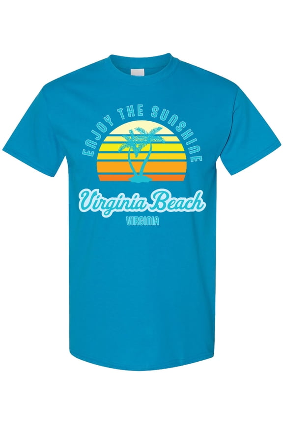 Summer Enjoy the Sunshine Virginia Beach Virginia in Blue T-Shirt