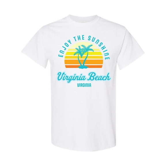 Inktastic Summer Enjoy the Sunshine Virginia Beach Virginia in Blue T-Shirt