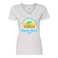 thumbnail image 1 of Inktastic Summer Enjoy the Sunshine Virginia Beach Virginia in Blue Women's V-Neck T-Shirt, 1 of 5