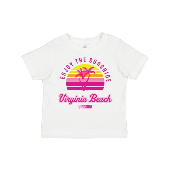 Inktastic Summer Enjoy the Sunshine Virginia Beach Virginia in Pink Boys or Girls Toddler T-Shirt