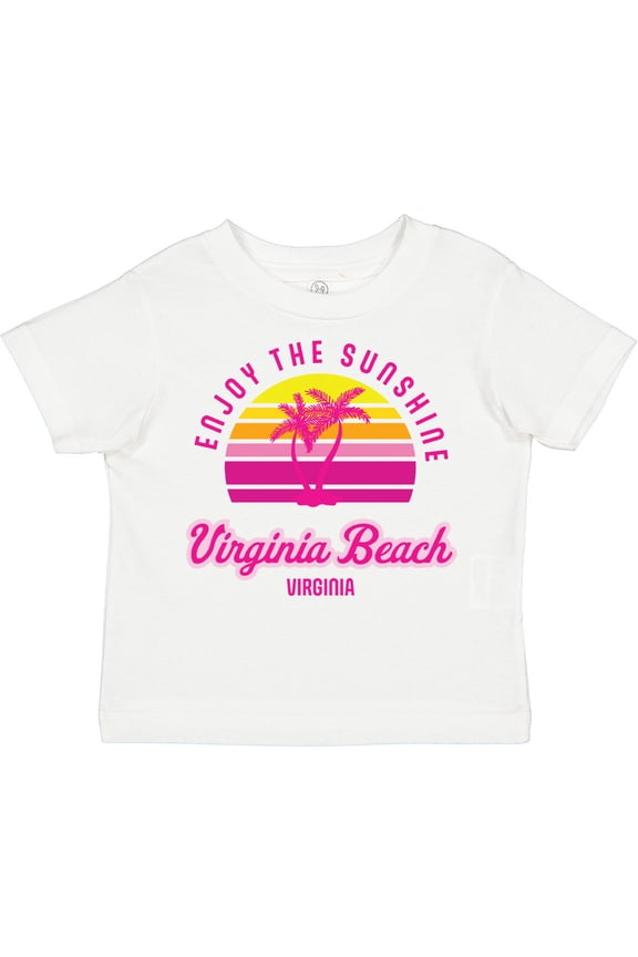 Summer Enjoy the Sunshine Virginia Beach Virginia in Pink Boys or Girls Toddler T-Shirt