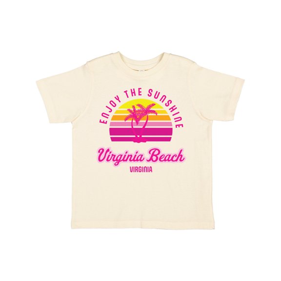 Inktastic Summer Enjoy the Sunshine Virginia Beach Virginia in Pink Boys or Girls Toddler T-Shirt