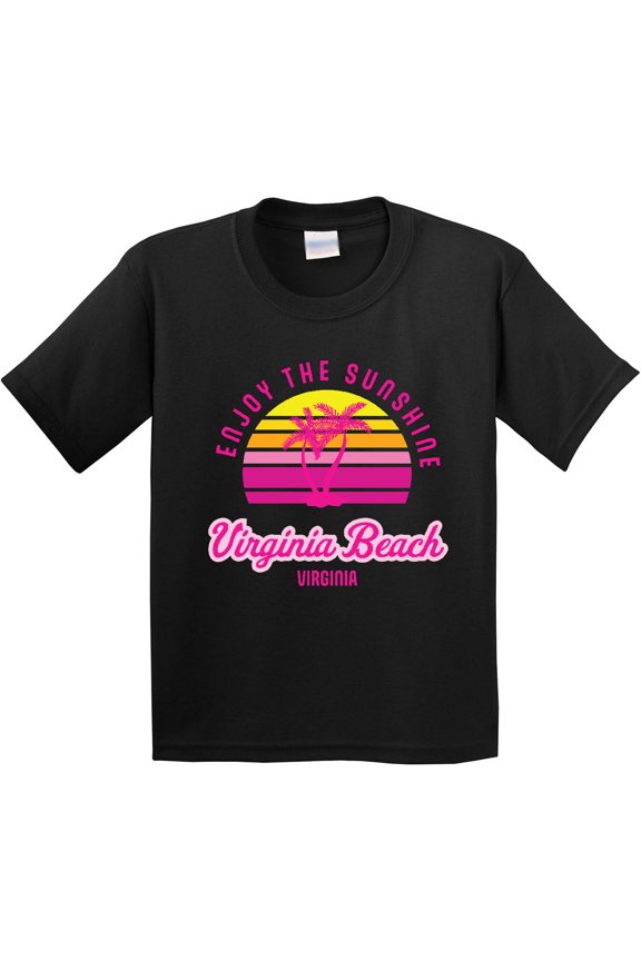 Summer Enjoy the Sunshine Virginia Beach Virginia in Pink Youth T-Shirt