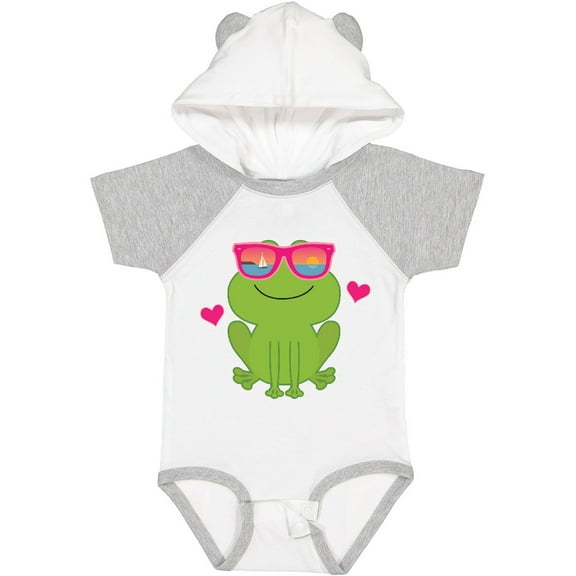 Inktastic Summer Frog Beach Vacation Sunglasses Girls Baby Bodysuit