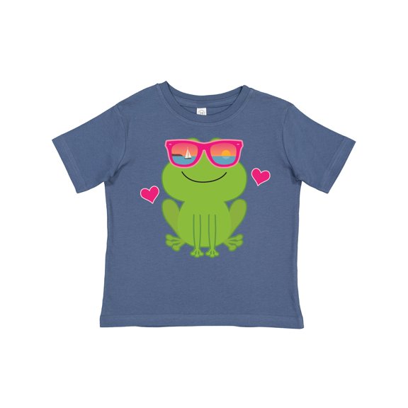 Inktastic Summer Frog Beach Vacation Sunglasses Girls Toddler T-Shirt