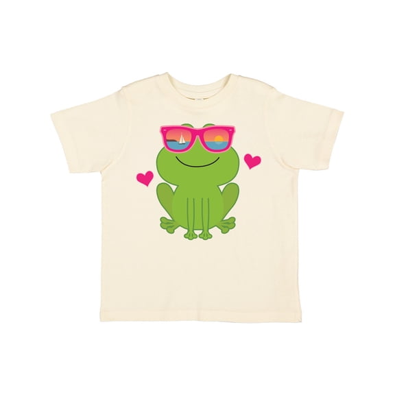 Inktastic Summer Frog Beach Vacation Sunglasses Girls Toddler T-Shirt