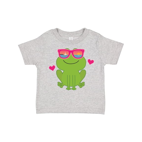 Inktastic Summer Frog Beach Vacation Sunglasses Girls Toddler T-Shirt