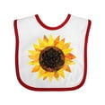 thumbnail image 1 of Inktastic Summer Grunge Sunflower Boys or Girls Baby Bib, 1 of 4