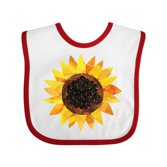 Inktastic Summer Grunge Sunflower Boys or Girls Baby Bib